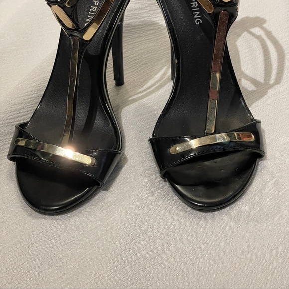 Call it spring black and gold metal trimmed heels - Picture 11 of 11